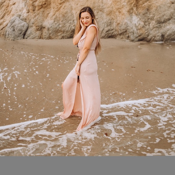 Maxi dress with lace underslip - Picture 3 of 5